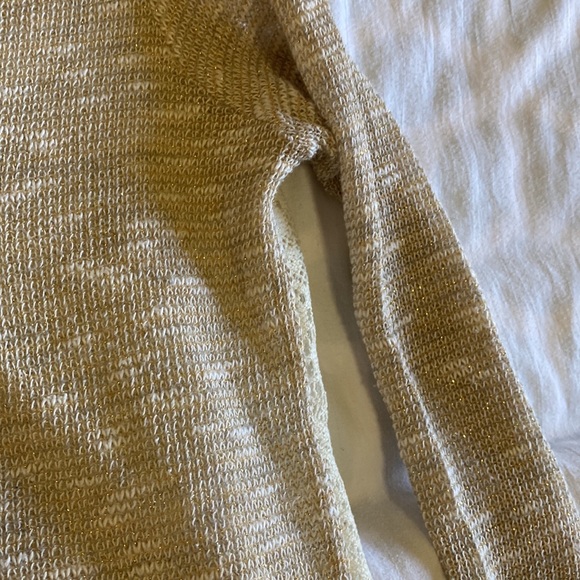 Never worn. Med cardigan with gold sparkle to it - Picture 6 of 6